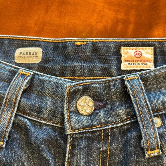 NWOT AG Adriano Goldschmied Farrah 70s Bell Bottom Blue Denim Jeans Size 30R - Picture 2 of 6